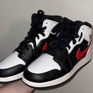 Jordan Kids Sneakers Black White Red